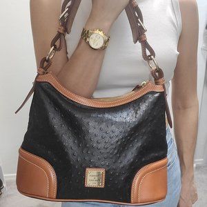 Dooney & Bourke Ostrich Hobo WITH Crossbody Strap